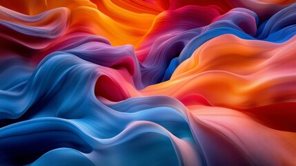 Abstract Colorful Swirling Waves Fluid Dynamic Art Vibrant Hues Background Texture