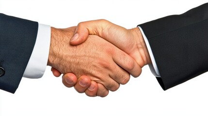 Professional handshake between two businessmen symbolizing agreement