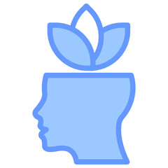 Mindfulness Blue Icon