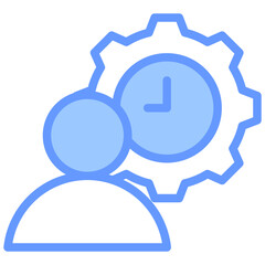 Time Management Blue Icon