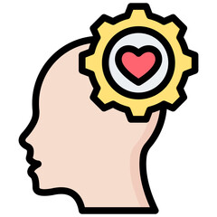 Emotional Intelligence Outline Color Icon