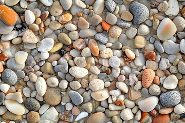 Close up of sand with stone texture background