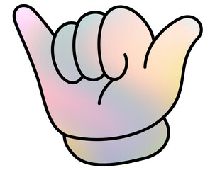 Dreamy Holographic Gradient Pastel Element