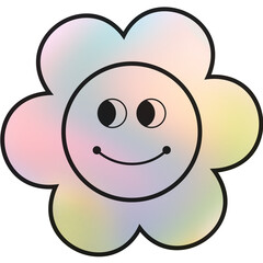 Dreamy Holographic Gradient Pastel Element