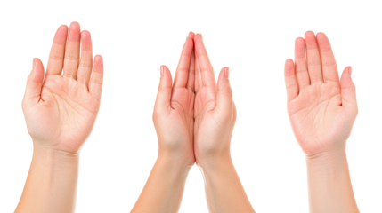 Praying Hands in a Collection of Isolated Objects Generative AI