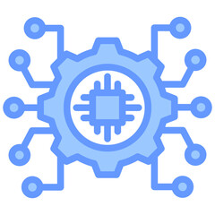 Obraz premium Disruptive Technology Blue Icon