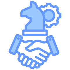 Strategic Alliance Blue Icon