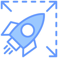 Scalability Blue Icon