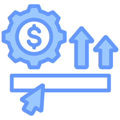 Monetization Blue Icon