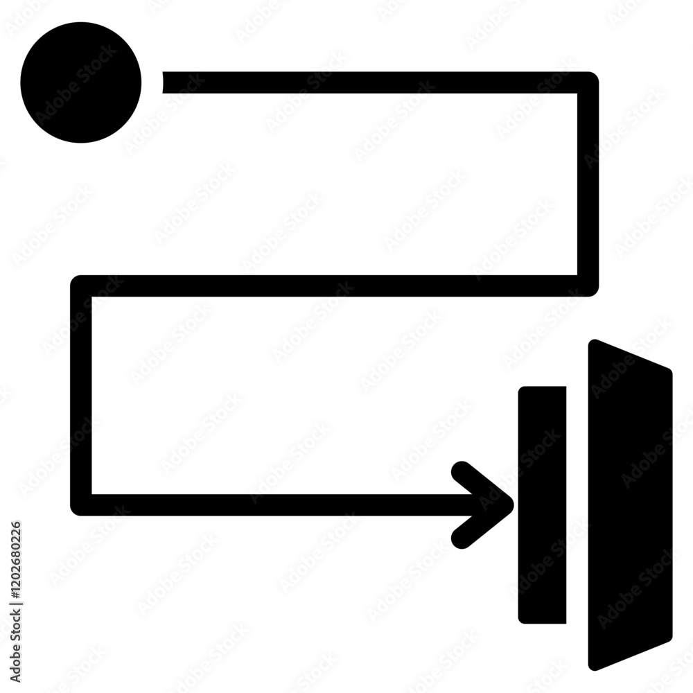 Aufkleber exit strategy glyph icon