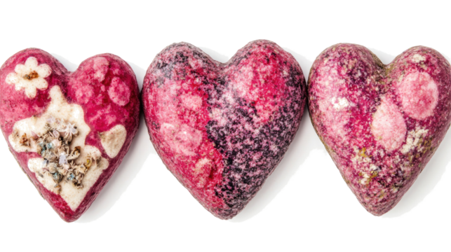 Unique Red Heart Set on Clear Background Generative AI