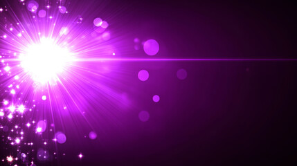 Fototapeta premium Bright purple light burst with sparkles