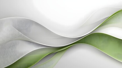 Abstract Green and White Wave Design