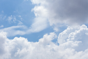 Summer blue sky cloud gradient light white background. Beauty cloud