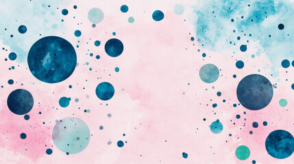 Abstract background with blue and pink circles