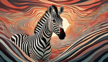 Fototapeta premium Striped Backgrounds: The Rhythmic Pulse of a Zebra's Heartbeat