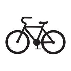 Bicycle icon vector art design on white background.