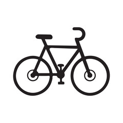 Fototapeta premium Bicycle icon vector art design on white background.