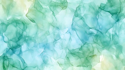 Obraz premium Abstract Teal Green Watercolor Ink Wash Painting