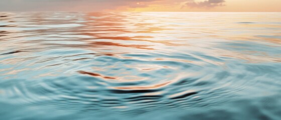 The sunset paints the rippling ocean in shades of orange and pink, inspiring awe and tranquility in this serene seascape.