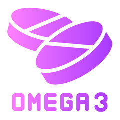 omega 3 gradient icon