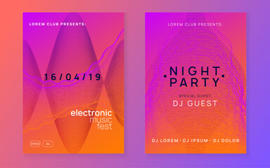 Party Event. Nightclub Radio Invitation. Night Club Design. Violet Dance Banner. Pink Dj Poster. Concert Vector. Fest Festival Graphic. Blue Party Event