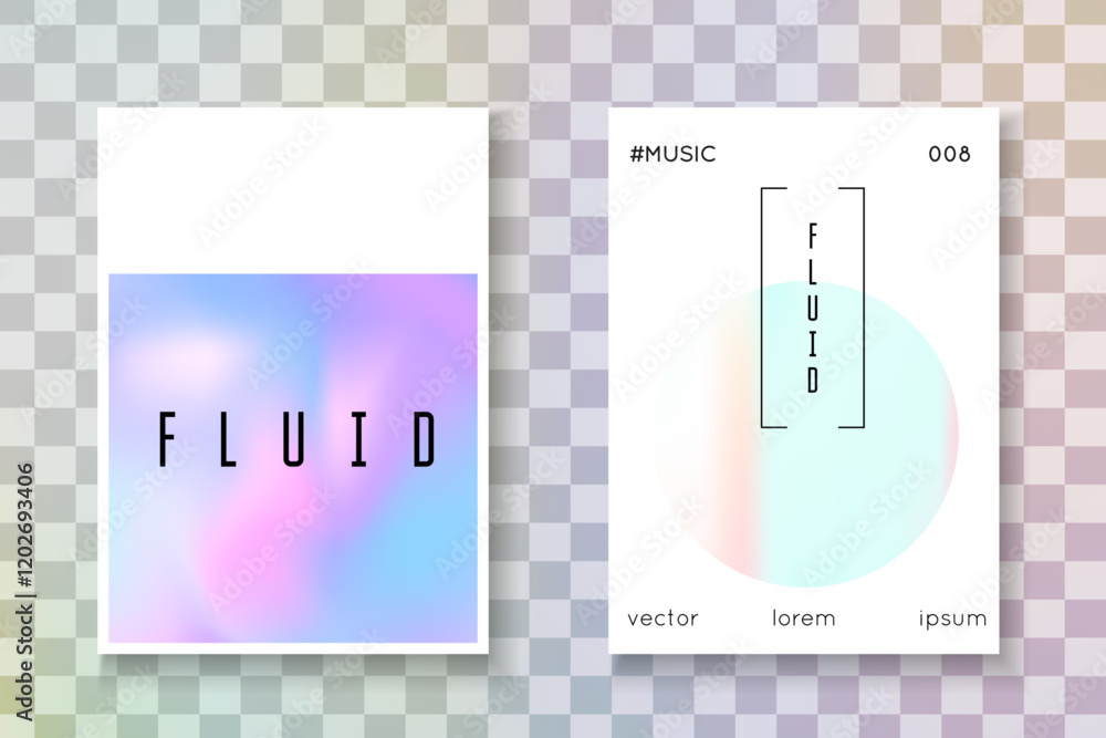 Wall mural pearlescent fluid. minimal texture. chrome concept. purple minimalist label. digital effect. isolate