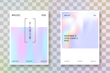 Color Poster. Isolated White Template. Plastic Screen. Graphic Vector. Minimal Fluid. 1980 Presentation. Violet Neon Label. Blue Color Poster