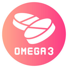 omega 3 gradient icon