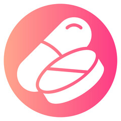 pill and capsule gradient icon