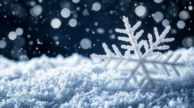Snowfall snowflake winter scene