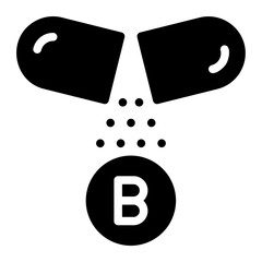 vitamin b glyph icon