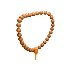 3d illustration of rosary 