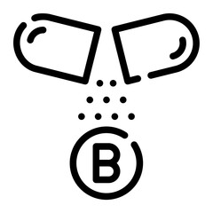 vitamin b line icon