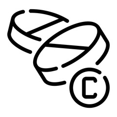 vitamin c line icon