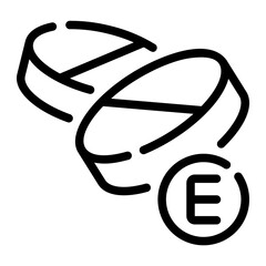 vitamin e line icon
