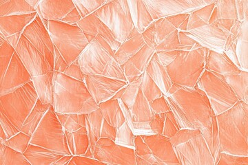 Fototapeta premium Abstract coral and white fractured ice texture