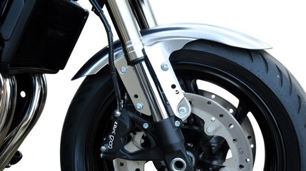 Yamaha MT-09 Motorcycle Front Wheel and Fender Closeup