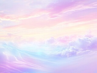 Obraz premium A dreamy gradient background with pastel colors.featuring light pinks, purples, and blues.evoking a sense of whimsy and fantasy.ideal for children's books and creative designs