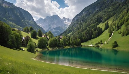 Stunning Mountain Landscape of Seealpsee, Oberstdorf, Bavaria. 5