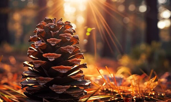 pine cones on the tree