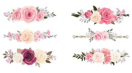 Elegant Vintage Floral Borders for Versatile Decoration Generative AI