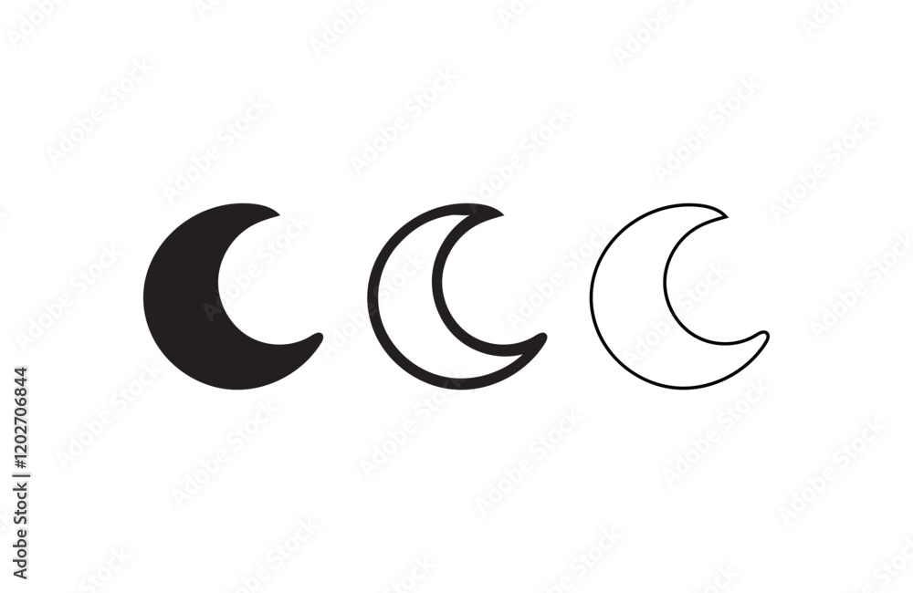 Poster monn vector and line art graphics for branding and design needs creative vector elements: perfect fo