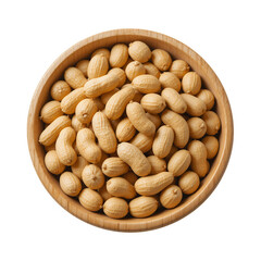 Roasted Peanuts in Wooden Bowl Natural Food Photo
