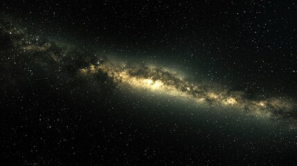 Fototapeta premium A stunning HDRI scene of the Milky Way stretching across a pitch-black sky, with countless stars and subtle hints of aurora lights.