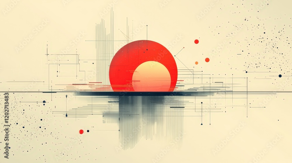 Poster a minimalist background with geometric shapes, glowing lines, and subtle gradients, emphasizing a cl