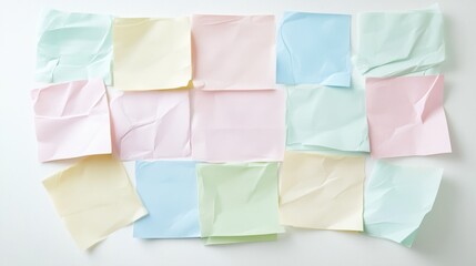 Obraz premium A wall covered in colorful sticky notes