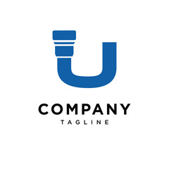Letter U Gutters Logo Icon Vector