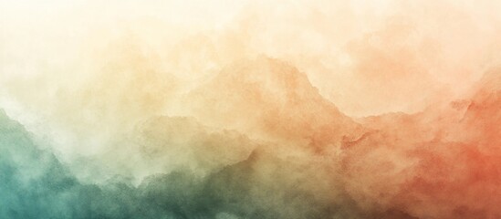 Misty Mountain Panorama: A Watercolor Dream