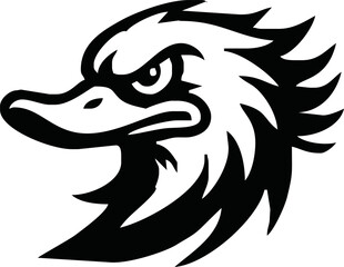 Obraz premium angry duck head vector. duck head mascot. poultry food business logo
